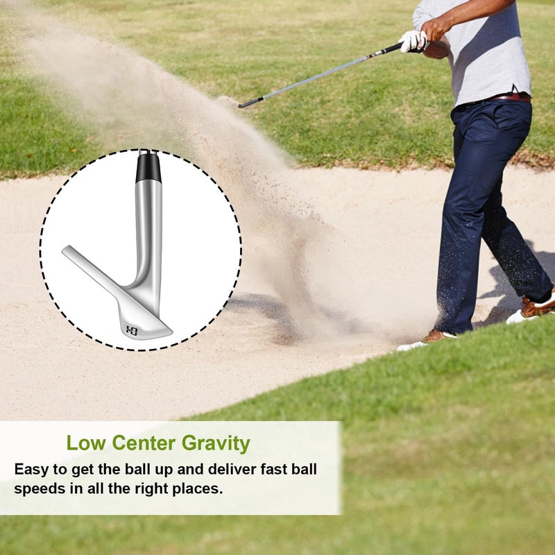 MAZEL Forged Golf Wedges for Men & Women - Golf Gap Wedge, Sand Wedge,Lob Wedge,Escape Bunkers and Quickly Cuts Strokes Around The Green,High Loft Golf Club Wedge - Image 3